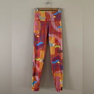 WITH Wear It to Heart Reversible Colorful Geometric Art To Wear Leggings SMALL?